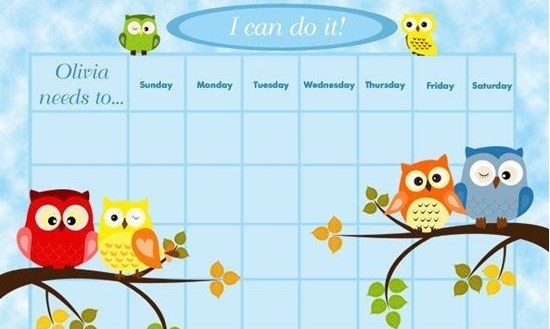 3 mẫu bảng theo dõi, khuyến khích thói quen tốt của trẻ